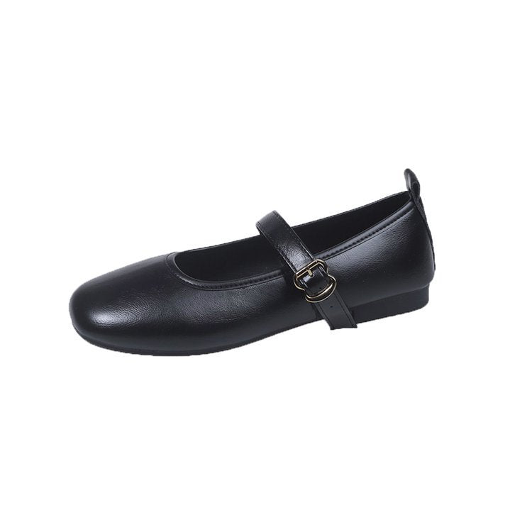 Damen komfortable Ballerinas mit verstellbarem Riemen und elegantem Schnallenakzent R&B