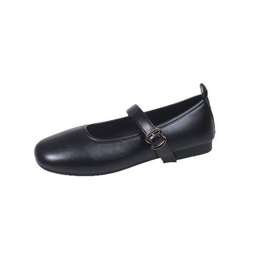Damen komfortable Ballerinas mit verstellbarem Riemen und elegantem Schnallenakzent R&B