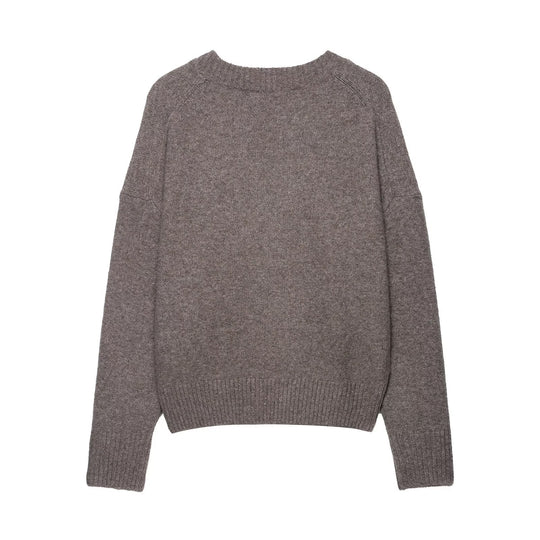 Damen kuscheliger V-Ausschnitt Pullover R&B