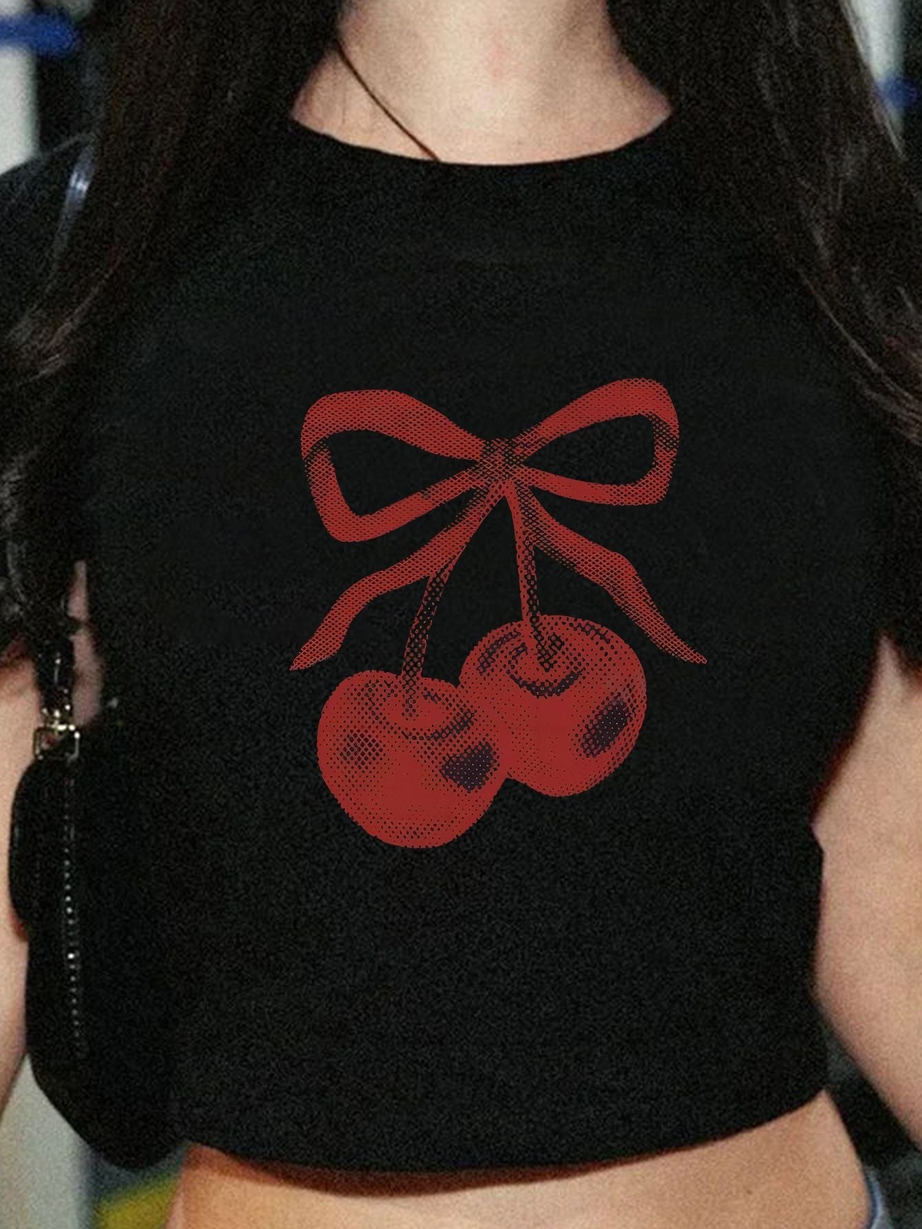 Damen Crop-T-Shirt mit inspirierendem Statementdruck R&B