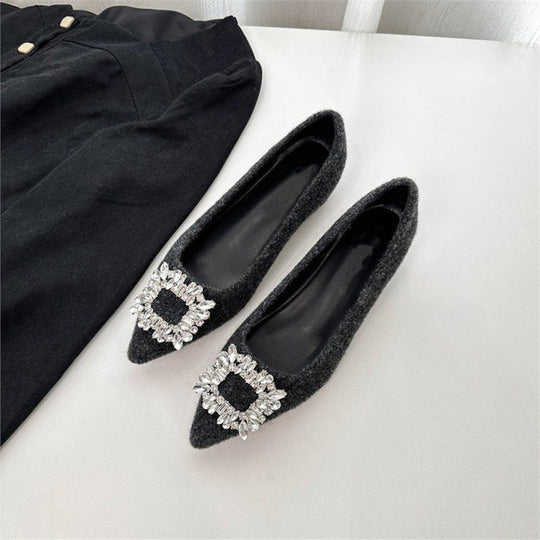 Damen elegante Spitzenschuhe mit funkelndem Strassdetail R&B