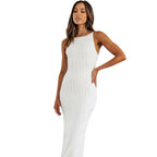 Damen Maxikleid mit elegantem Wellenmuster R&B