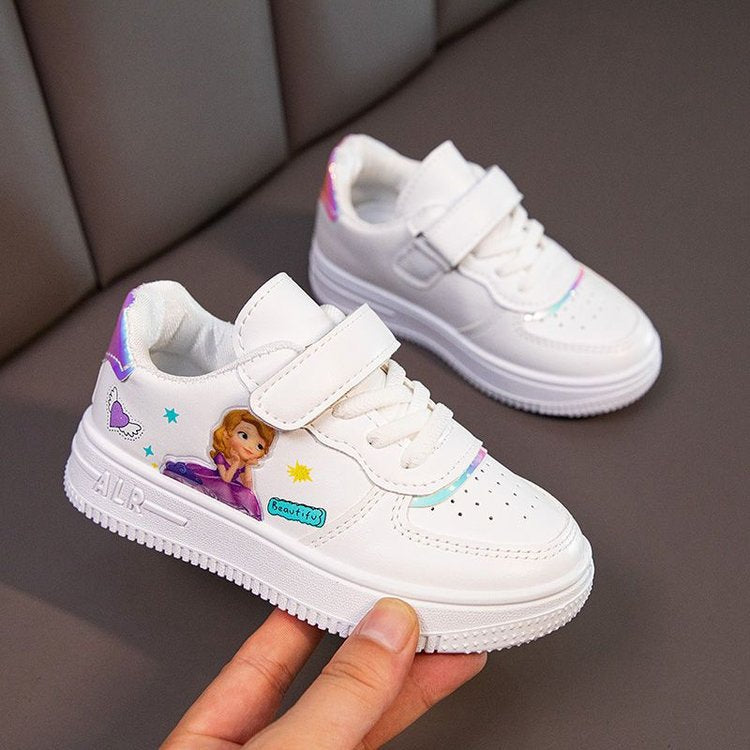 Damen Sneakers mit verspieltem Prinzessinnenmotiv und praktischem Klettverschluss R&B