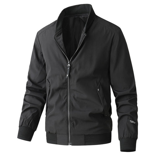 Herren stylische Freizeitjacke mit modischem Stehkragen R&B