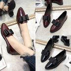 Damen elegante Ballerinas mit breitem Schleifenelement R&B