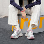 Damen Sportliche Sneakers mit atmungsaktiver Oberflächenstruktur und rutschfestem Sohlenprofil R&B