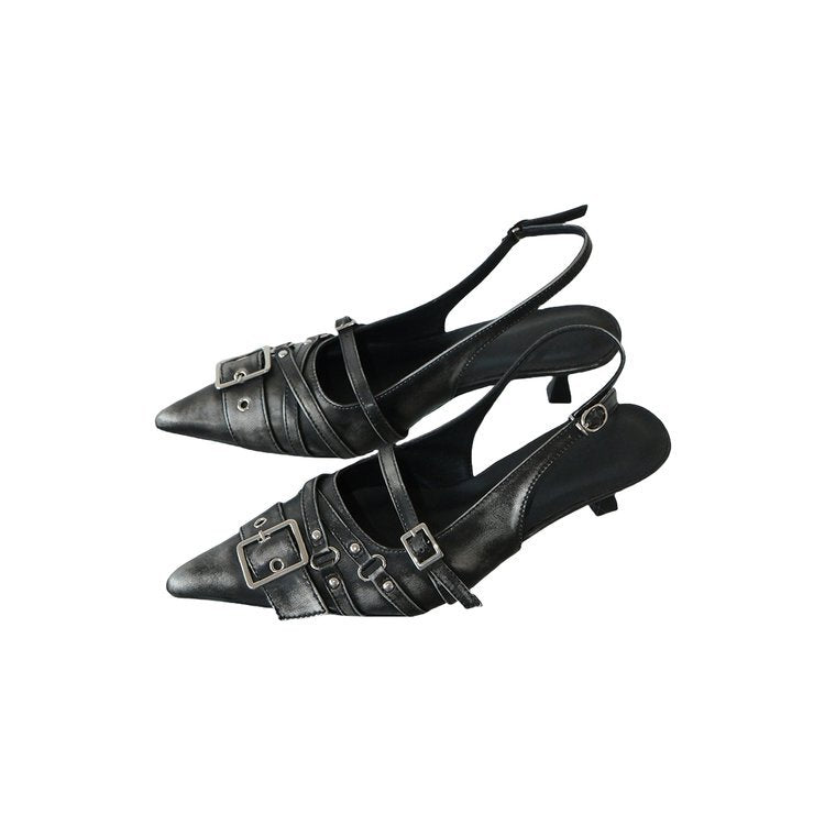 Damen elegante Sling-Pumps mit modischer Schnallenverzierung R&B