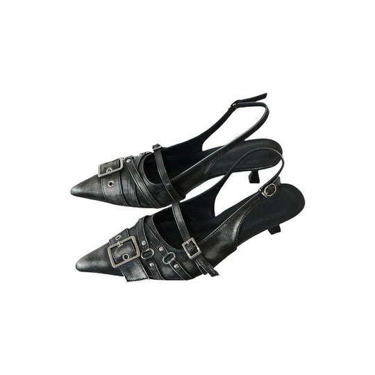 Damen elegante Sling-Pumps mit modischer Schnallenverzierung R&B