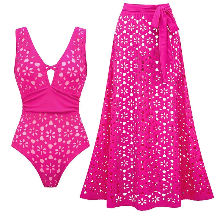 Damen Sonnenanzug mit romantischem Blumendesign R&B