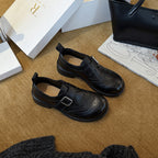 Damen Elegante Brogues mit Schnallenverschluss und geflochtenem Detail R&B