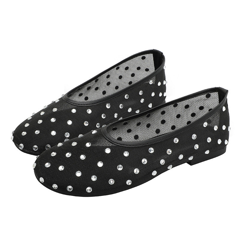 Damen Ballerinas mit modischem Strassdesign R&B