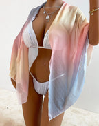 Damen luftiger Strandkimono aus leichtem Material R&B