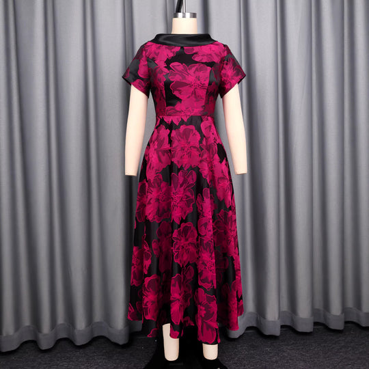 Damen Elegantes Midikleid mit floralem Design und strukturiertem Oberteil R&B