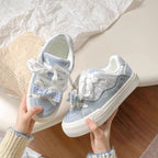 Damen Verspielte Sneakers mit dekorativem Schleifen-Design Heidi Mode
