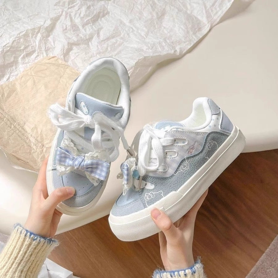 Damen Verspielte Sneakers mit dekorativem Schleifen-Design Heidi Mode
