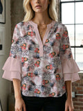 Damen Bluse mit wunderschönen floralem Design