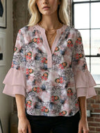 Damen Bluse mit wunderschönen floralem Design