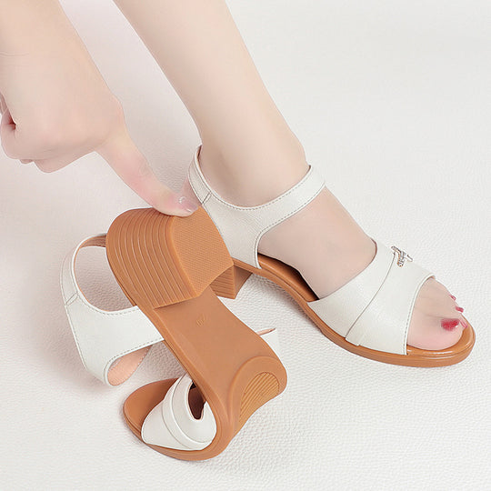 Damen Elegante Sandaletten mit modischem Riemen und komfortablem Blockabsatz R&B