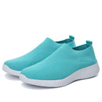 Damen atmungsaktive Slip-On Sneakers mit elastischem Obermaterial
