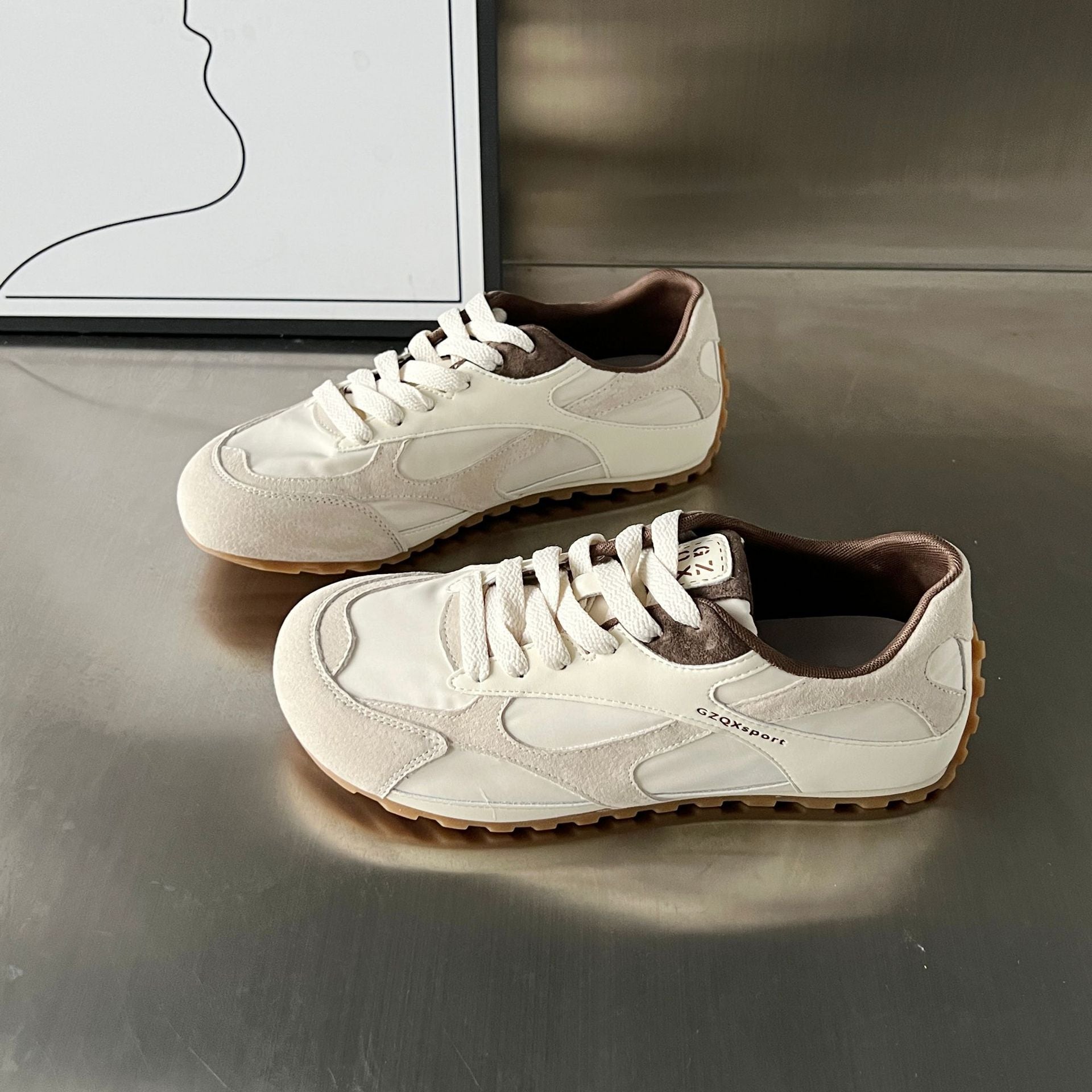 Damen Sportliche Freizeit-Sneaker mit atmungsaktiver Mesh-Oberfläche und stabiler Gummisohle R&B