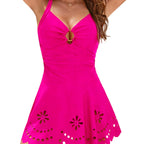 Damen Schwimmlatzkleid mit eleganten Ausschnitten R&B