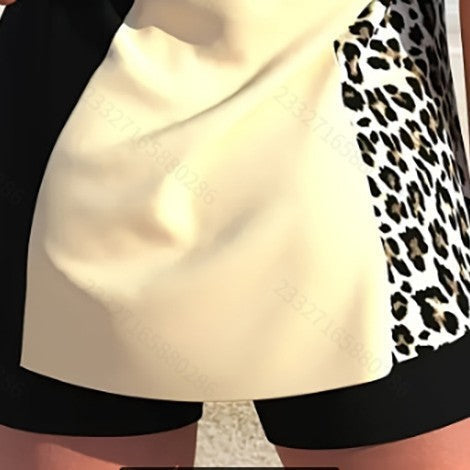 Damen Freizeit Tankini mit modernem Animal-Print und verstellbaren Trägern R&B