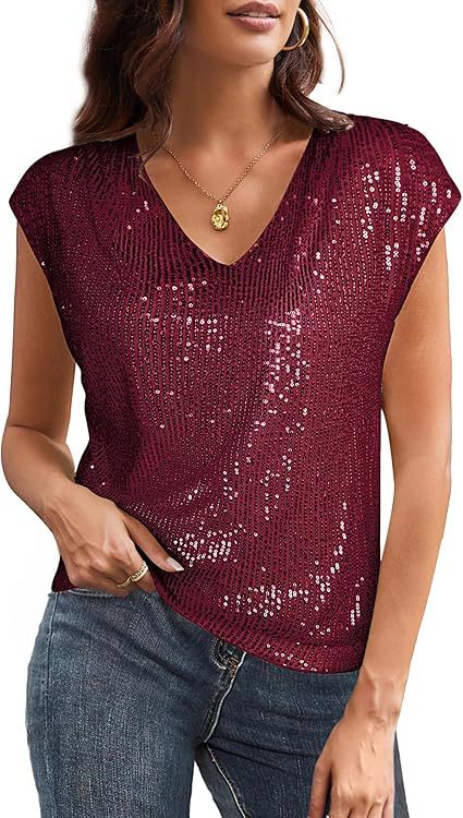 Damen Glamouröses Paillettenshirt R&B