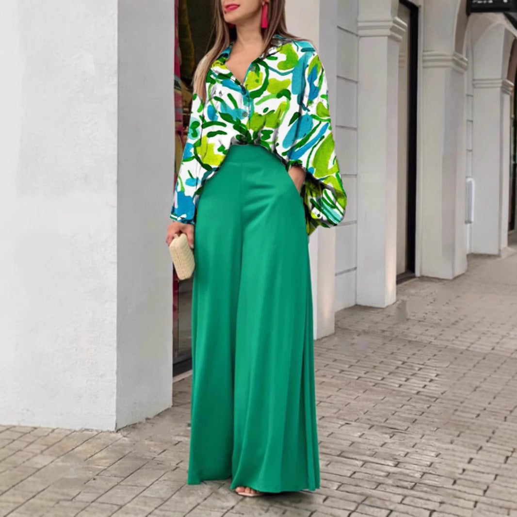 Damen Weit geschnittene Culotte-Hose mit hohem Bund und fließendem Stoff R&B