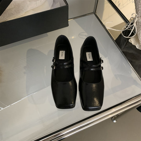 Damen elegante Ballerinas mit modischer Doppel-Riemchen-Applikation R&B