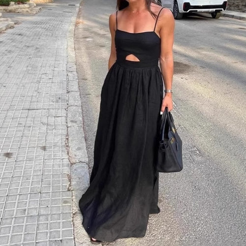 Damen Maxikleid mit raffiniertem Schnitt und praktischem Taschen-Design R&B