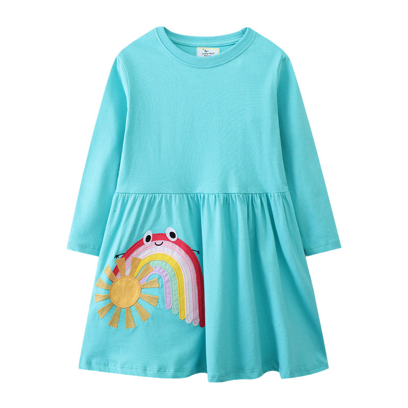 Mädchen Tüllkleid mit verspieltem Regenbogen-Motiv R&B