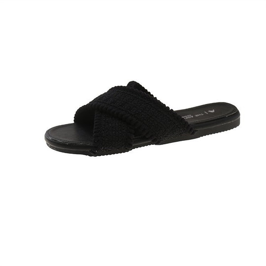 Damen modische Sandalen mit Pompons R&B