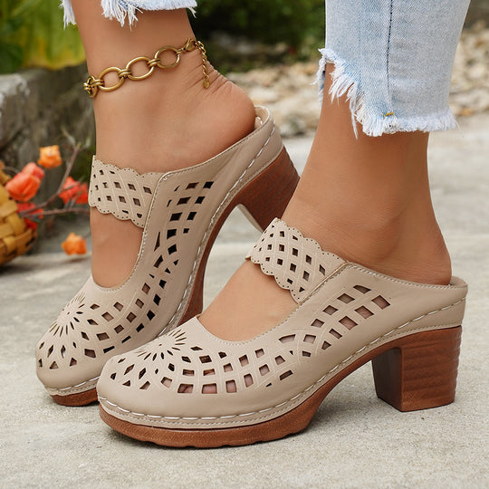 Damen Elegante und luftige Pantoletten R&B