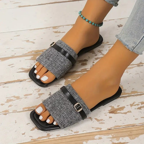 Damen modische Pantoletten mit elegantem Kreuzband-Design R&B