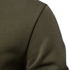 Herren nan klassisches Rundhals-Sweatshirt aus schwerer Baumwollmischung mit angerauter Innenseite und gerippten Bündchen R&B