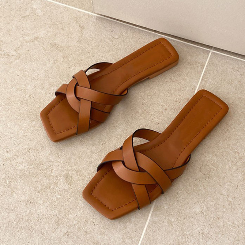 Damen Badeschuhe mit raffiniertem geflochtenem Design R&B