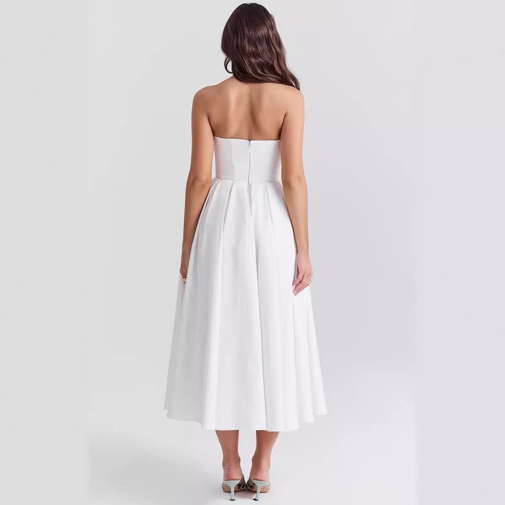 Damen elegantes corsagenfreies Abendkleid R&B