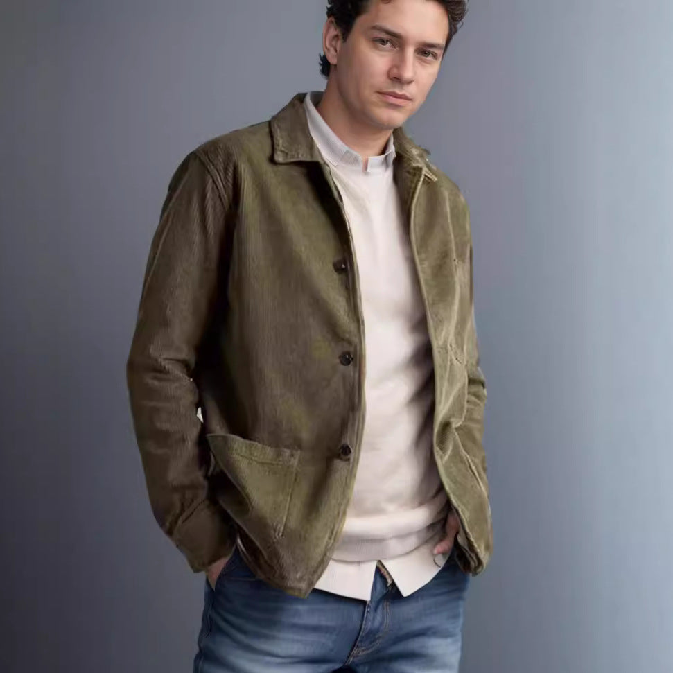 Damen lässige Kordjacke R&B