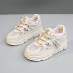 Damen atmungsaktive Plateau Sneakers mit ergonomischem Design und robustem Obermaterial R&B