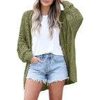Damen offene Strickjacke