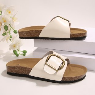 Damen Komfortable Clogs mit modischem Schnallen-Detail R&B