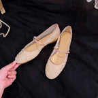 Damen Ballerinas mit funkelnden Strassdetails und komfortablem Fußbett R&B