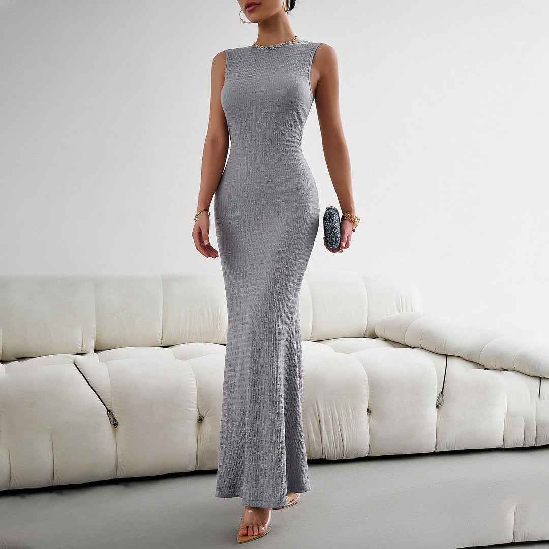 Damen Elegantes figurbetontes Abendkleid mit Fließendem Saum R&B