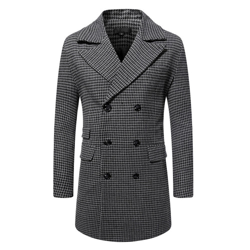 Herren eleganter Karoblazer mit doppelter Knopfleiste und stylischem Innenfutter R&B