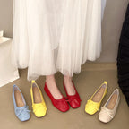 Damen Ballerinas mit süßem Schleifen-Design und komfortabler Sohle EB
