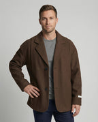 Herren Retro Sakko Lockerer American Style Workwear Jacke Herbst