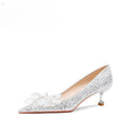 Damen Glamouröse Spitzen-Pumps mit glitzernden Akzenten und zierlichem Absatz R&B