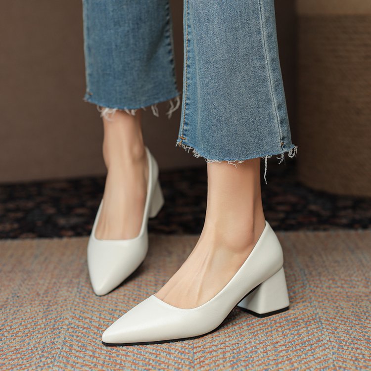 Damen elegante Pumps mit blockiertem Absatz R&B