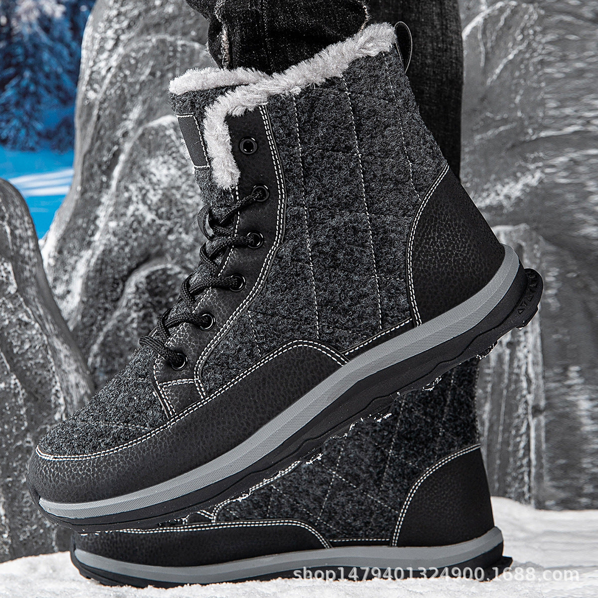 Damen Winterboots mit isolierendem Fleece-Futter und rutschfester Sohle R&B