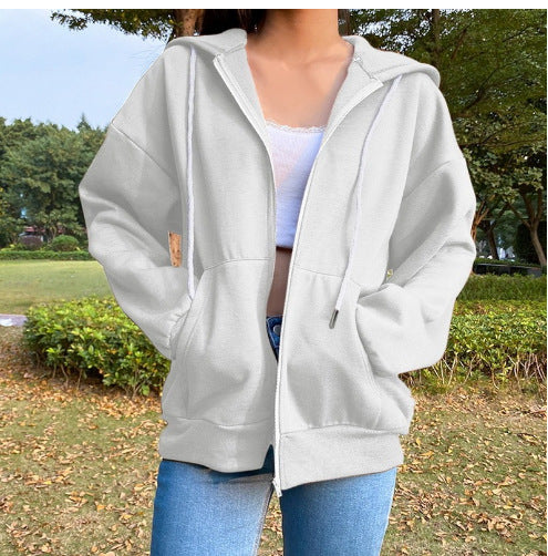 Damen bequeme Kapuzenjacke mit praktischen Taschen und lässigem Schnitt R&B
